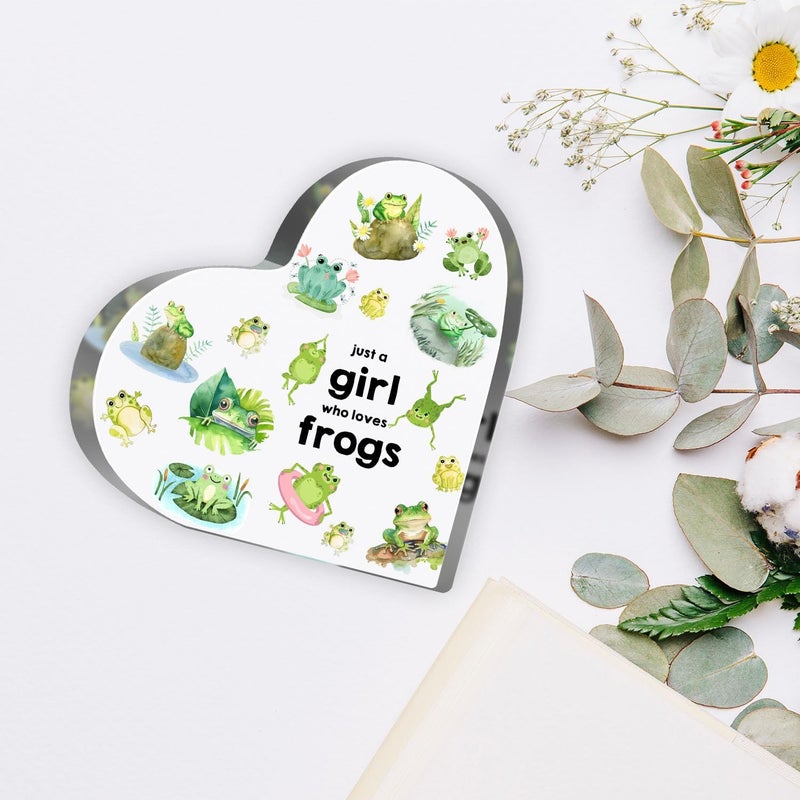 MUNLICAR Acrylic Frogs Sign - Birthday Gift for Women, Desk Table Decor - Image 3